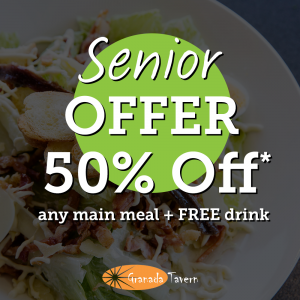 50% Off Senior Meal Offer