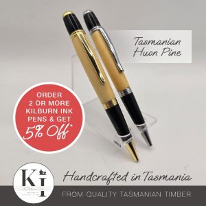 Kilburn Ink Tasmanian Huon Pine Executive Pens