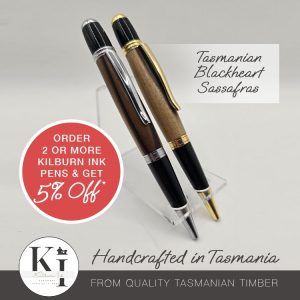 Kilburn Ink Tasmanian Blackheart Sassafras Executive Pens