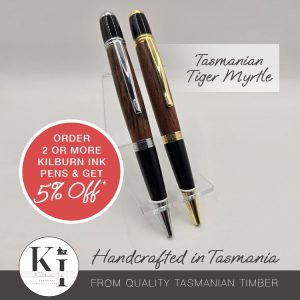 Kilburn Ink Tasmanian Tiger Myrtle Executive Pens
