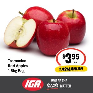 Tasmanian Red Apples 1.5kg