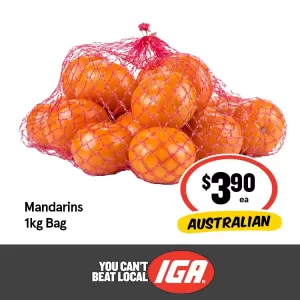 Mandarins 1kg Bag