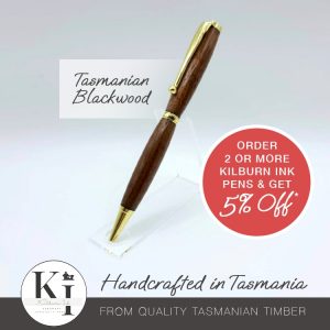 Kilburn Ink Tasmanian Blackwood Slimline Pens