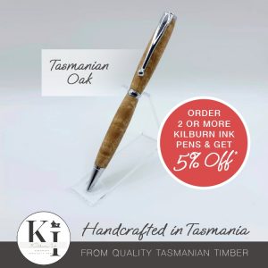 Kilburn Ink Tasmanian Oak Slimline Pens