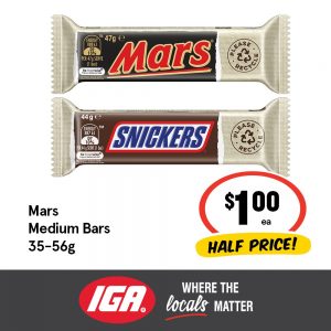 Mars Chocolate Medium Size Bars 35-56g