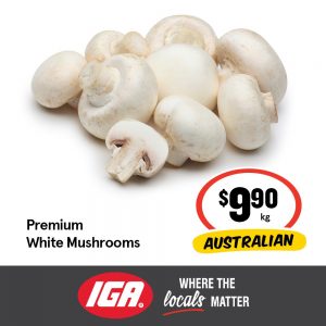 Australian Premium White Mushrooms