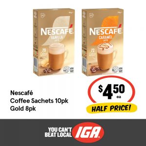 Nescafé Coffee Sachets 10pk Reg / 8pk Gold