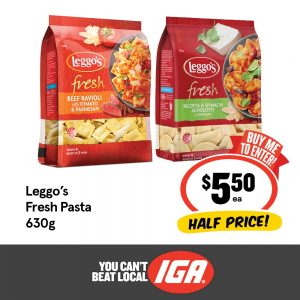 Leggo’s Fresh Pasta 630g