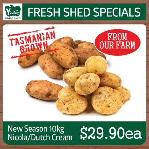 Tasmanian New Season Nicola & Dutch Cream Potatoes - 10kg