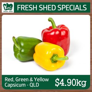 Australian Red, Green and Yellow Capsicum