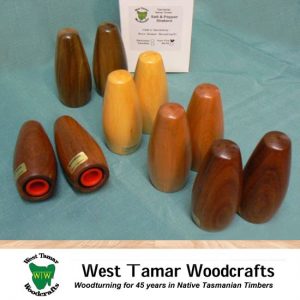 Tasmanian Timber Salt and Pepper Shakers