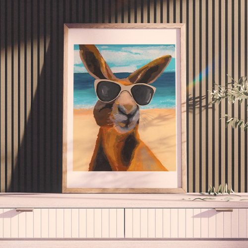 Kangaroo At The Beach Visual