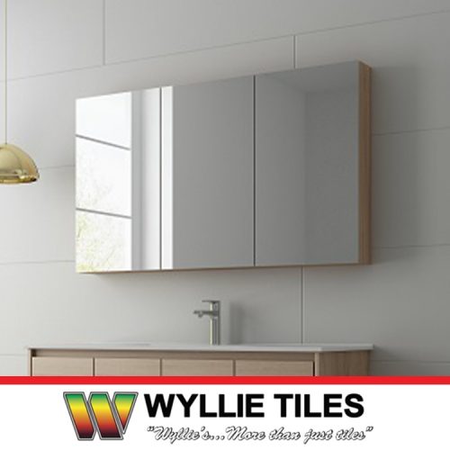 Wyllie Tiles Kalea Oak Mirror Cabinet